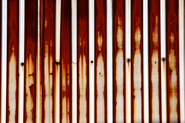 Grunge Corrugated Steel Sheet Covered In Rust