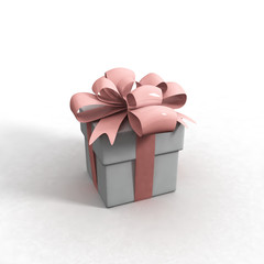 gift box over white background 3d illustration