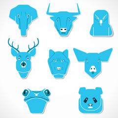 creative face of animal stock vector