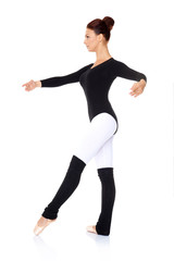 Ballet dancer practising her steps