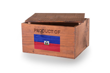 Wooden crate isolated on a white background