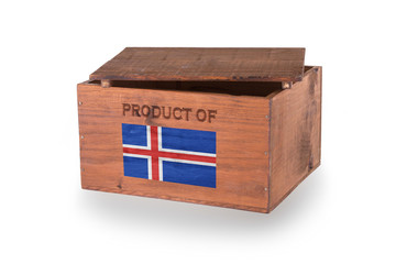 Wooden crate isolated on a white background