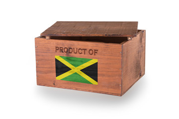 Wooden crate isolated on a white background