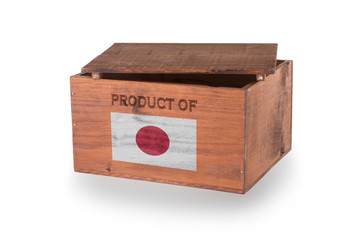 Wooden crate isolated on a white background