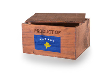 Wooden crate isolated on a white background
