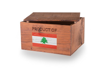 Wooden crate isolated on a white background