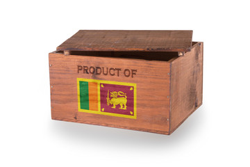 Wooden crate isolated on a white background
