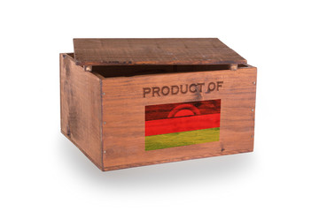 Wooden crate isolated on a white background