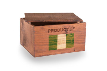 Wooden crate isolated on a white background