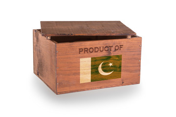 Wooden crate isolated on a white background