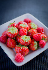 Strawberries, raspberries
