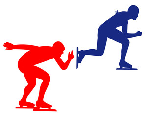 blue and red skating sport