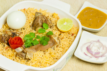 Mutton Biryani with Egg