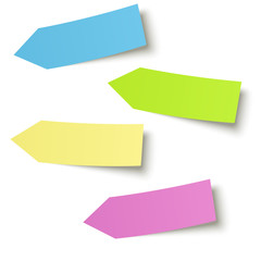 Sammlung - Klebenotiz Pfeil bunt
