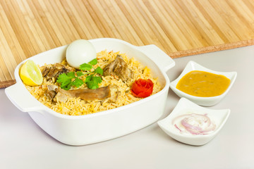 Mutton Biryani with Salad & Egg