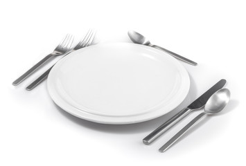 dishware isolated on a white background