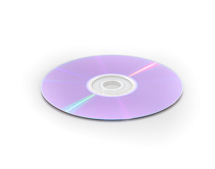 single dvd isolated on a white background