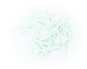 stack of toothpicks isolated on a white background