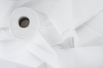 roll of toilet paper isolated on a white background