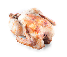 roasted chicken isolated on a white background