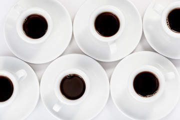espresso cups isolated on a white background