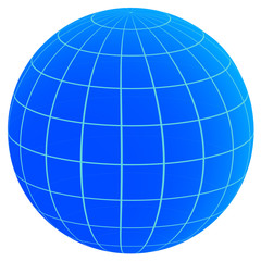 globe with parallels and meridians
