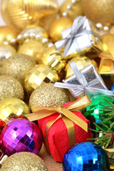 Varicolored Christmas decorations