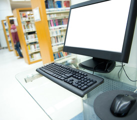 computer in a library