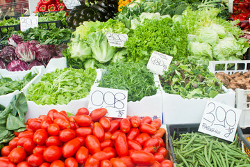 Gemüse auf dem Wochenmarkt