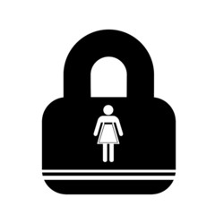 Femme dans un cadenas