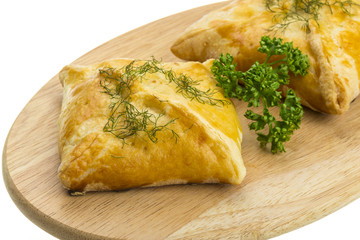 Patty with chicken and parsley