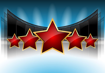 Fototapeta premium red stars movie