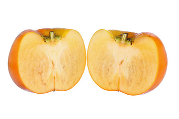 Persimmon Cut in Two Halves