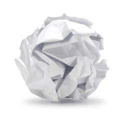 Screwed up, Junk, Crumpled of paper in ball shape can recycle