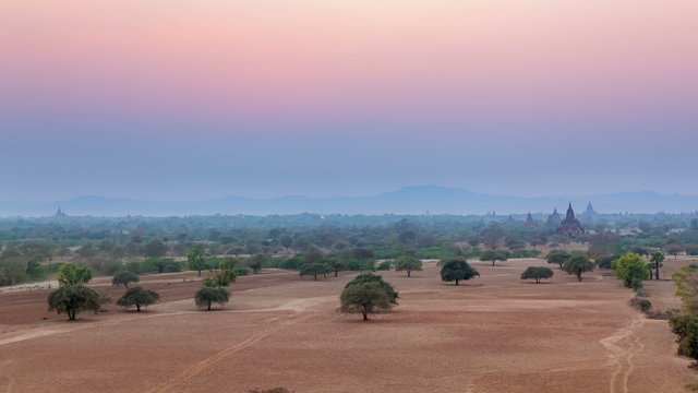 Sunset in Bagan, Burma