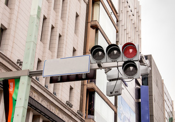 Red color on the traffic light