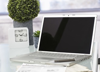 Closeup photo of laptop computer