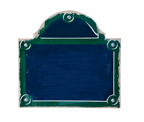 Fototapeta premium Plaque rue de Paris vierge