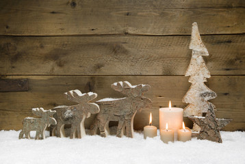 Weihnachtskarte - Holz natürlich als weihnachtlicher Hintergrund
