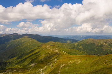 touristsng on mountain walk