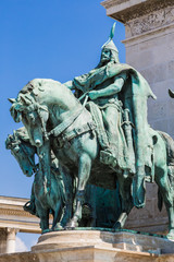 Obraz premium Hungary, Budapest Heroes' Square in the summer on a sunny day