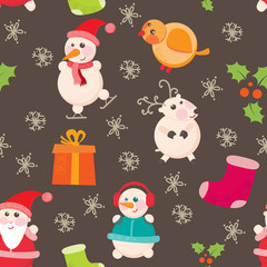 seamless background, Christmas and New Year's