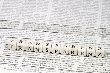 Obraz premium Medientransparenz