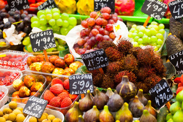 Fresh fruits at a market