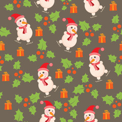 Christmas and New Year's. seamless background,