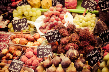 Fresh fruits at a market