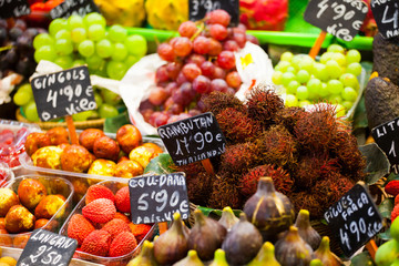 Fresh fruits at a market