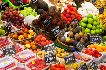 Fresh fruits at a market