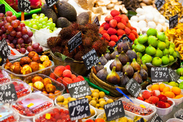 Fresh fruits at a market