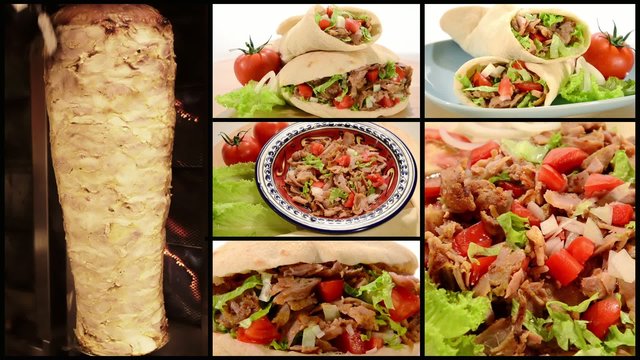 doner kebab collage